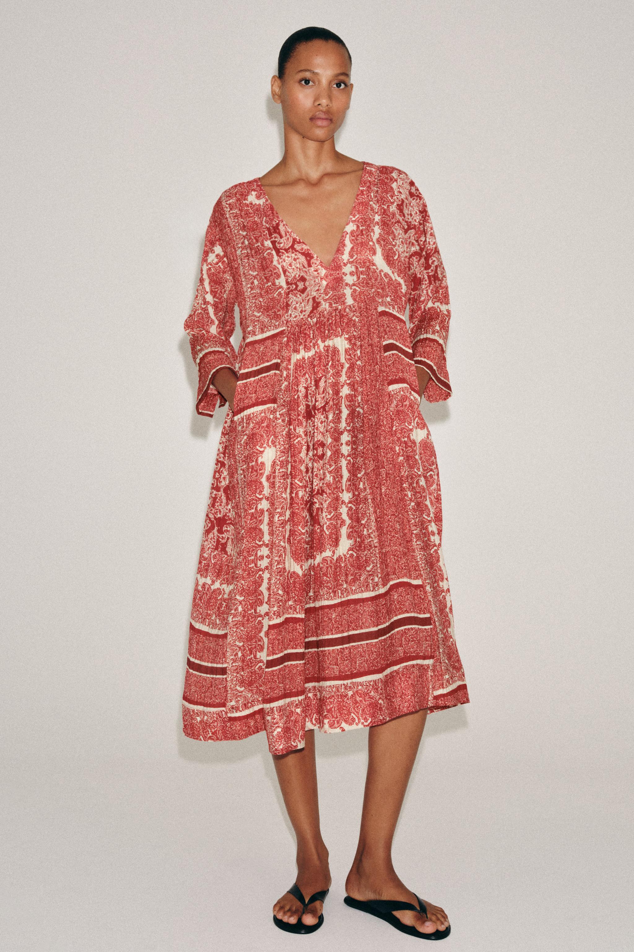 ZW COLLECTION PRINTED MIDI DRESS